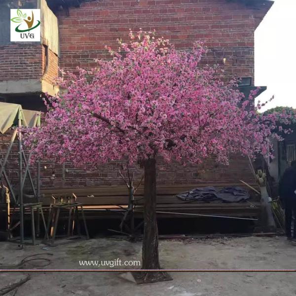 UVG 10 foot pink peach blossom artificial trees indoor for cheap wedding decorations CHR160