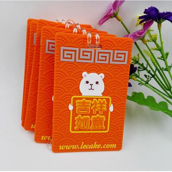 Fashionable Orange Silicone Luggage Tags / Travel Hotel Tags For Advertisement Gift