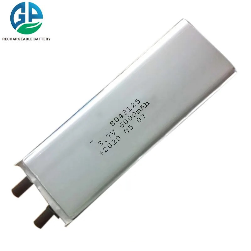 6000mah 8043125 3.7v 1s Rechargeable Lipo Battery Blue With Plug