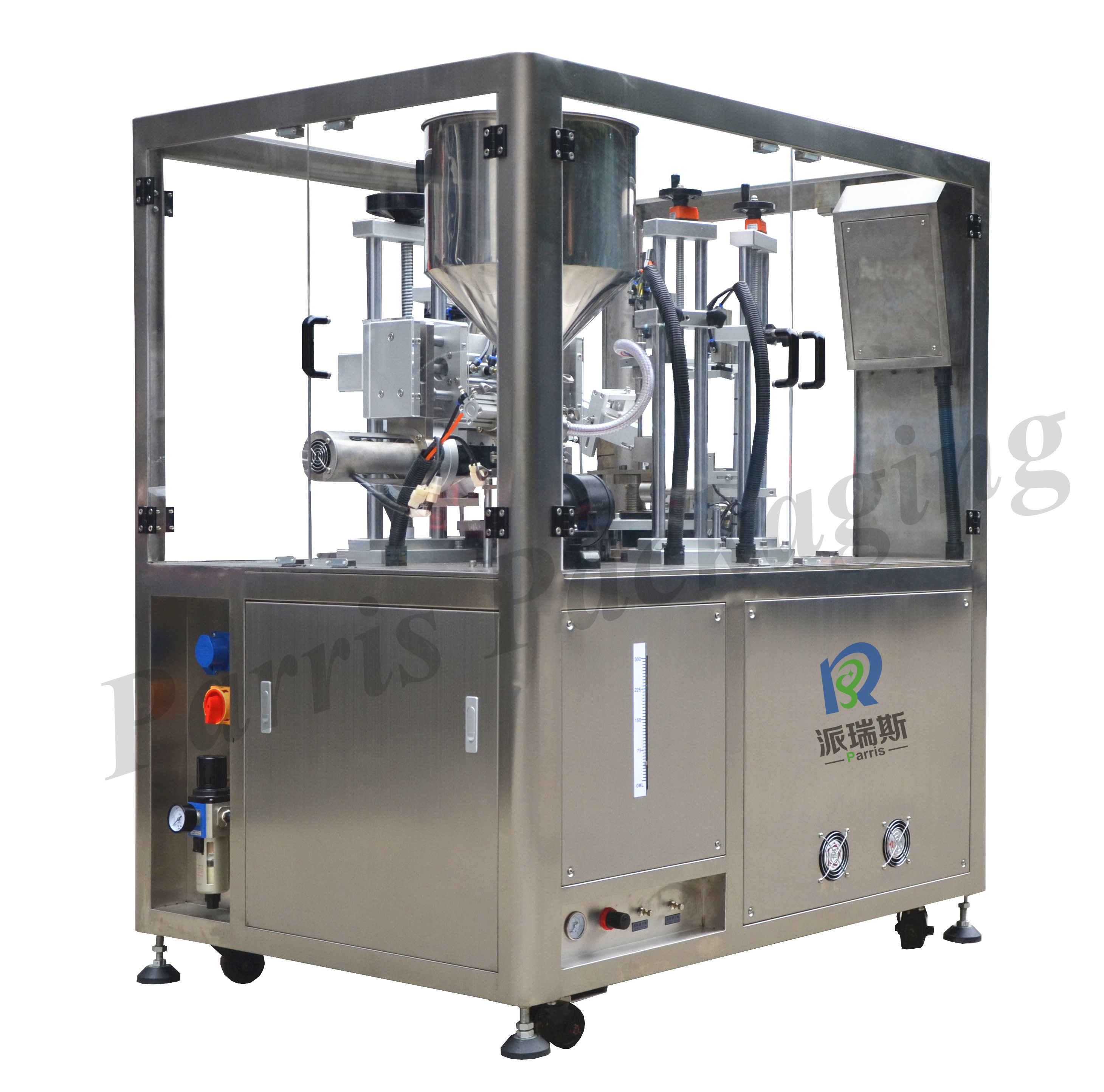 Automatic Beauty Cream Paste Cosmetic Plastic Soft Sealing Tube Filler Machine