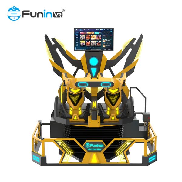Double Seats VR Amusement Park Equipment  Joystick Operated