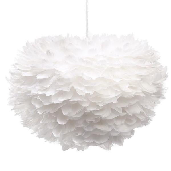 Round Feather Modern Pendant Light Warm White Indoor Home Decor 110v-240v