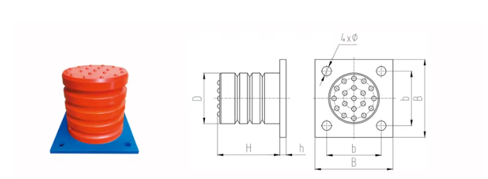 70x65x9mm Polyurethane Buffer JHQ-C/JHQ-A Type for Crane Anti-Collision with Quick Recovery and Oil Resistance