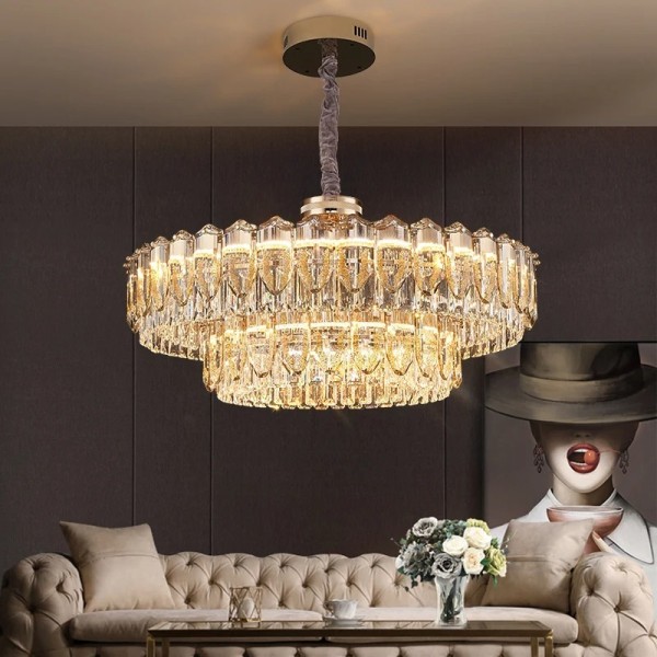 Led Light Bedroom Lamps Ceiling Modern Luxury Crystal Lamp Villa Living Room Pendant Light (WH-CY-270)