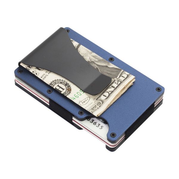 Reusable RFID Blocking Aluminium Card Holder/Smart Metal Slim Men Wallets/Minimalist Aluminum Wallet