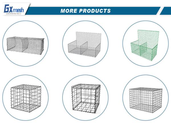 High Grade New Design Hot Galvanized Coated 4Mm Wire Gabion Basket Boxes For Stone Gabion Retaining Wall