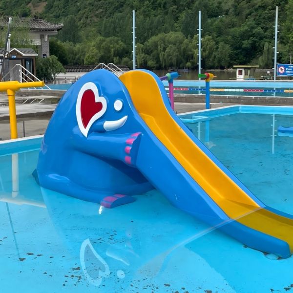 Aqua Park Fiberglass Elephant Water Slide Corrosion Resistant