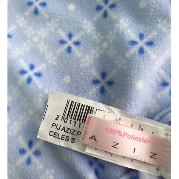 Super Comfortable V-neck Women's Winter Pajamas with Long Sleeve in Full Print Fleece