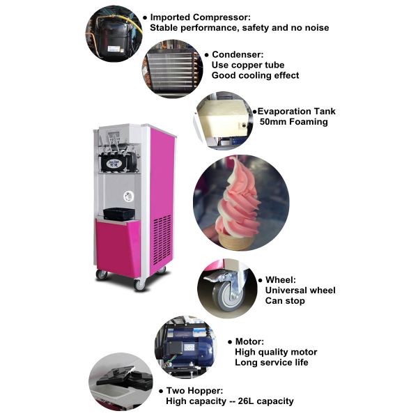 Máquina do fabricante de gelado do sabor do delicado três da maquinaria de alimento do petisco 50HZ