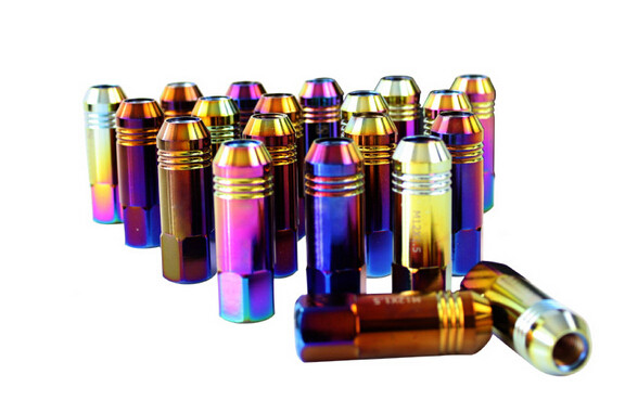 Alloy / Carbon / Stainless Steel Auto Lug Nuts For Rims 60mm , 12 Months