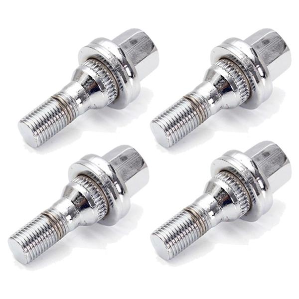 Flat Alloy Wheel Bolts M12x1.25 , Tough Plating Chrome Lug Bolts TUV Approved