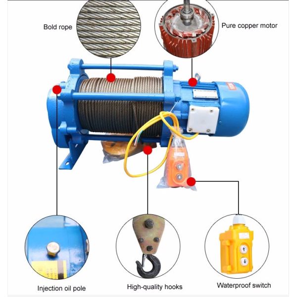 Ворота веревочки провода 380 в высота 70 м 500 КГ электрического поднимаясь/1000 КГ/2000 КГ