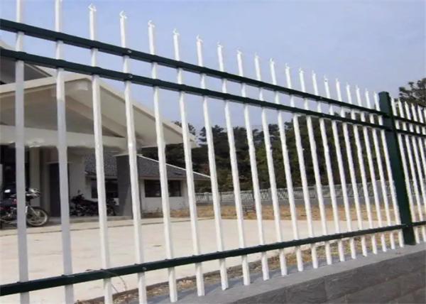 Aeroporto 6x8ft Metal Palisade Cercas Pó Ferro Forjado Segurança Flat Top