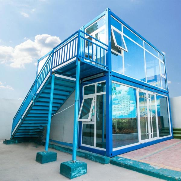 Zontop  Luxury 40 Feet Stackable Flat Pack Foldable Tempered Glass Detachable  Portable Modern Container House