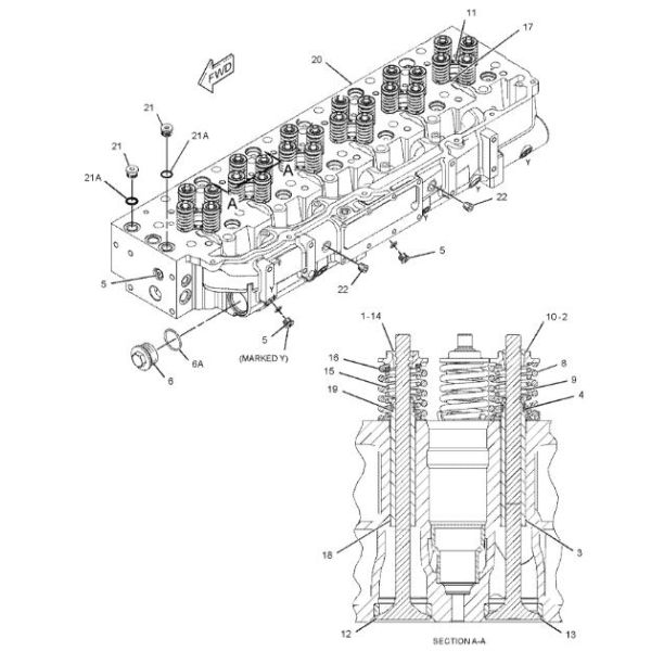 241-8382 выпускной золотник входа двигателя 241-8383 C9 для машинных частей экскаватора 330D