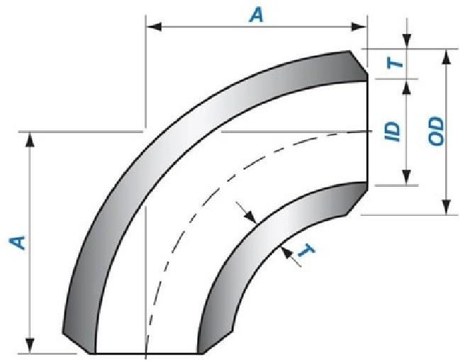 Spot Large Diameter Stamped Pipe Fittings 90° Stainless Steel Elbow