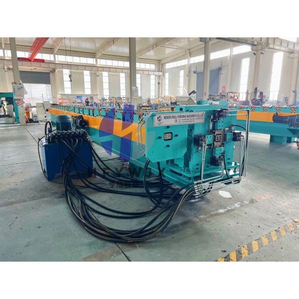 Hydraulic Pressure DownSpout Making Machine with PLC Control and 16 Forming Stations for Roof and Wall