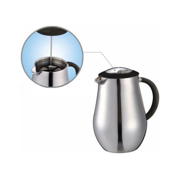 Double Wall Tea French Press Coffee Pot SS304 1000ml 51 Oz French Press