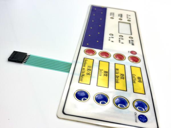 Glossy Surface Custom Membrane Switch Membrane Key Switch With Tactile Feedback Buttons