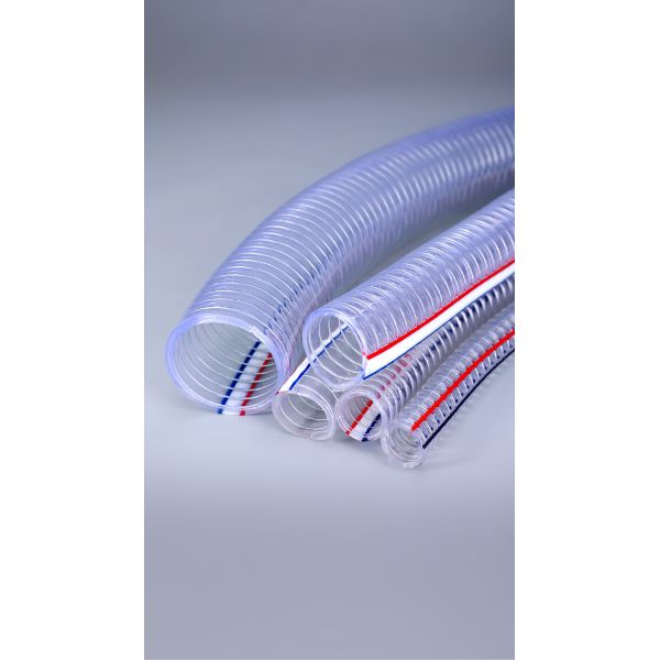 Water Suction PVC Steel Wire Reinforced Hose with Various Specifications Length 100m