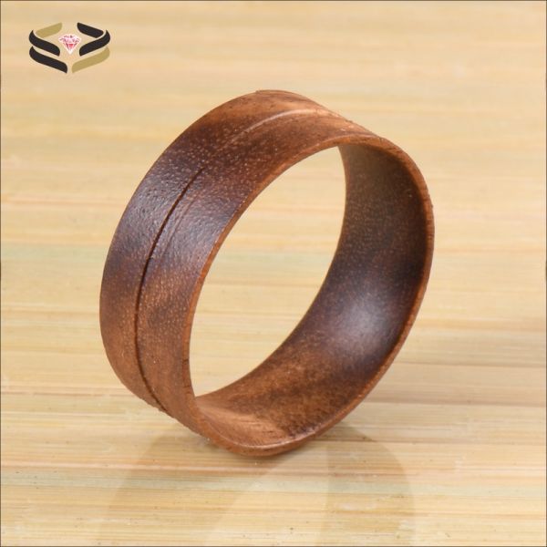 Noyau de bague en bois de fer, bois de santal doré, bois d'aile de poulet, bois de koa, 8 mm pour incrustation