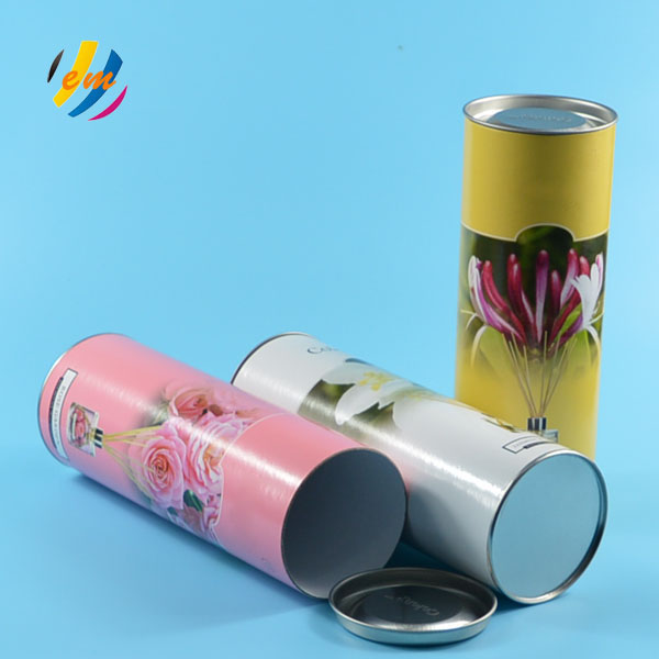 diameter 70mm Cardboard Tube Packaging With Metal Tin Plug