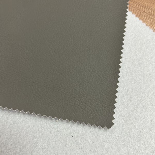 Fine Texture PVC Leather Fabric with Velvet Backing and Super Soft Hand Feel for Bags and Covers