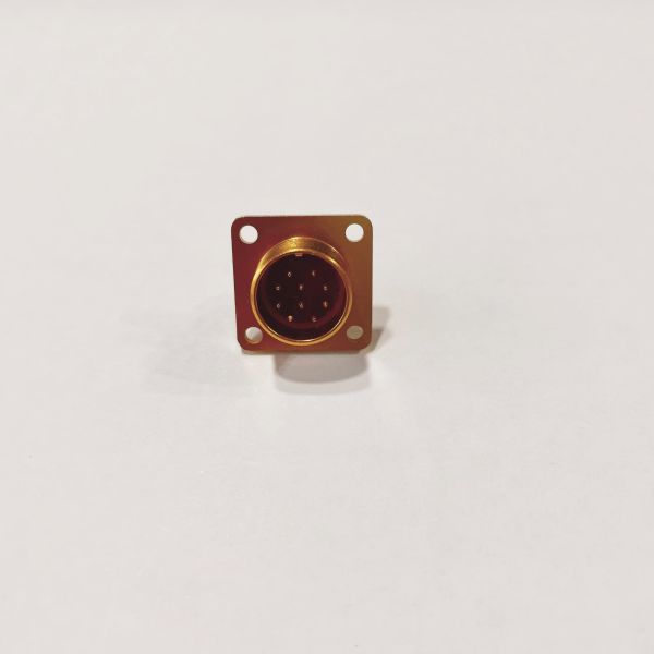 4 Hole 10 Pin Electrical Connector Flange Plug Pin Connector Soldering Type PC-10T