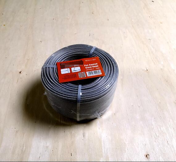 0.05mm Tolérance Galvanisée fil d'acier de corde Vinyle transparent enduit pour le colis Connecte joint