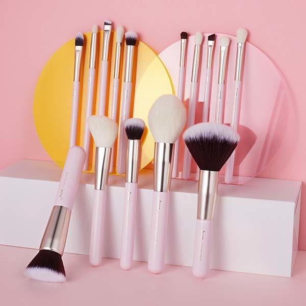 Jessup 15pcs Essential Makeup Brushes Set Soft Natural Hair