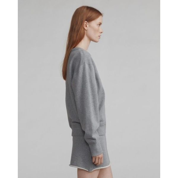 Женщины фуфайки серого хлопка дам двухкусочные установленные