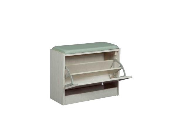 Maple Cushion Bench Front Door Shoe Storage For Small Spaces L60 * W24 * H45CM