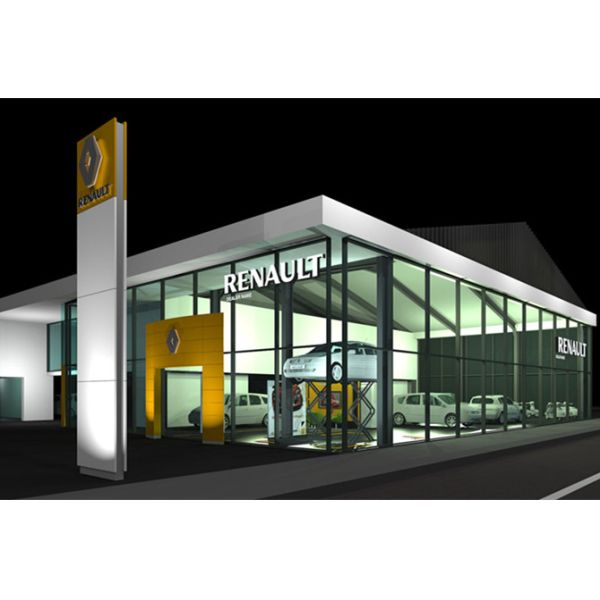 Конструкция дилерских полномочий конструкции Q235B выставочного зала автомобиля пяди 36.6m автомобильная