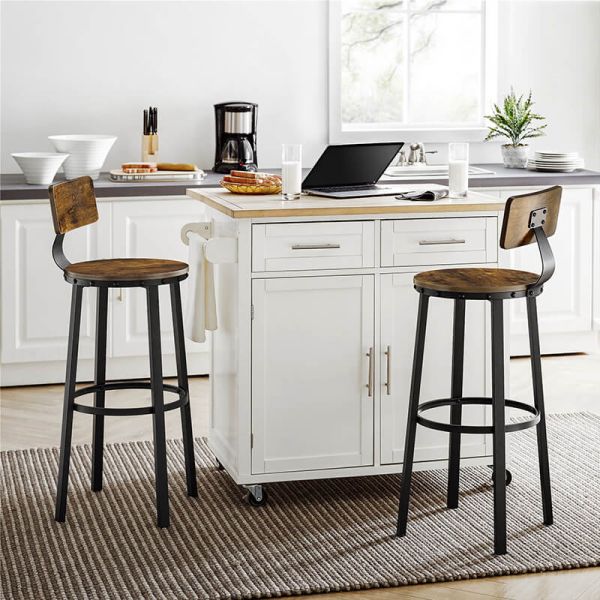 Bar Stools with Backrest, Industrial Bar Stool, Bar Stool Set for Sale, Bar Furniture, Kitchen Furniture, LBC026B01