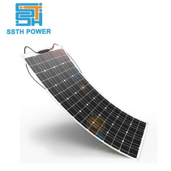 Panneau solaire semi-flexible de 200W Panneaux solaires à film mince de 18V 36V 48V 72V 100W 150W