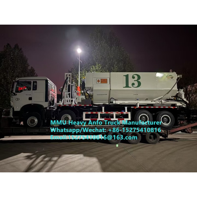 Bulk Truck mixing and charging multi-functional heavy ammonium oil explosives Truck 15/20/25Ton Heavy Emulsion ANFO Truck Russia/Kazakhstan/Uzbekistan/Indonesia/Guinea Mining Blasting Service