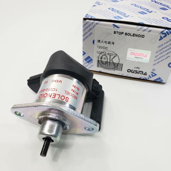 Solenoide 1C010-60015 1C01060015 12VDC da parada do combustível de OUSIMA para as peças de motor de KUBOTA