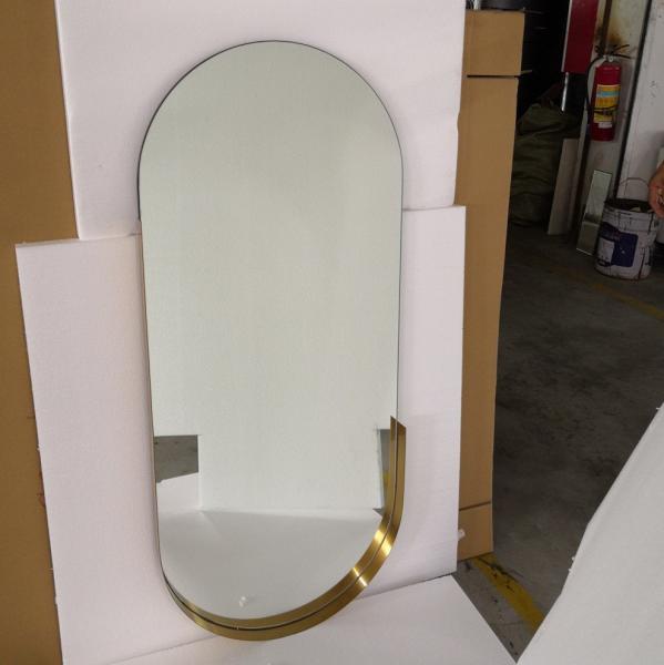 Modern Bath Mirror Gold Stainless Steel Home Decor Mirror For Hotel Club Home