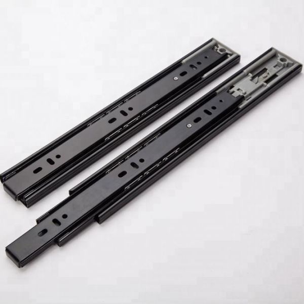 Black White Zinc Plated Full Extension Drawer Ball Bearing Slide for Modern Furniture