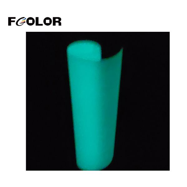 FCOLOR Hot in USA 60cm DTF Glow in the Dark A3 Heat Transfer Film for PET Film Transfer for T Shirt Clothing