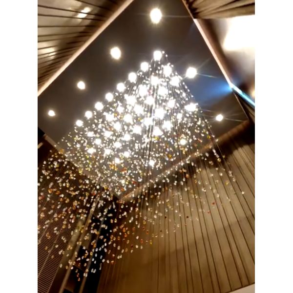 Modern Minimalist Restaurant Lights Designer Model Room Lighting Villa Large Glass Chandeliers