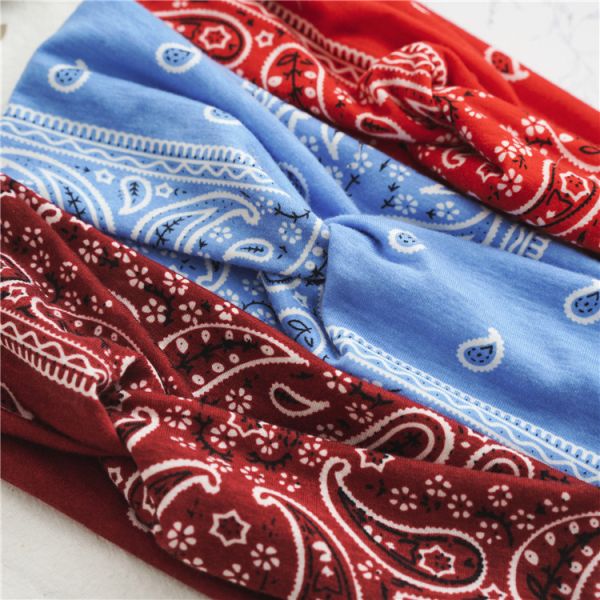 thick wide hair bands Cross knot bow elastic 6 color elastic headband for women's wiry hair accessories