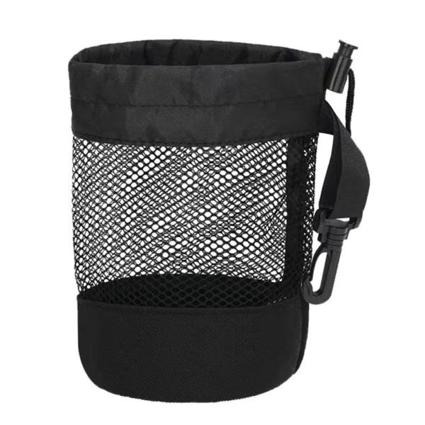 Polyester Sports Drawstring Bag Mesh Pocket Net Pouch For Storage Golf Tennis Ball