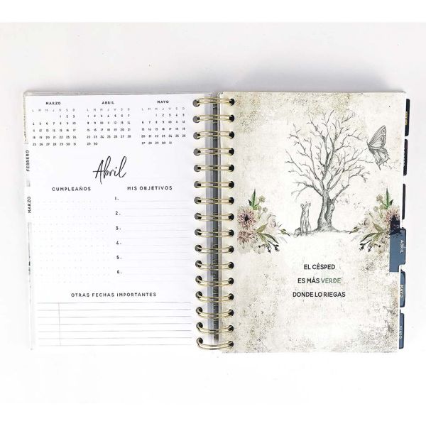 CMYK A5 Hardcover Notebook Printing Gold Spiral Weekly Daily Planner 80 Sheets