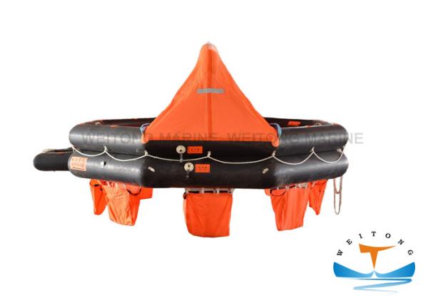 Safe Emergency Raft For Boat , 16 Man Liferaft Watertight Material Large Capacity