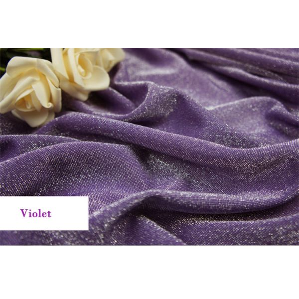 Яркий розовый сияющий Sequin простирания вяжет ткань ткани 40gsm Lurex металлическую