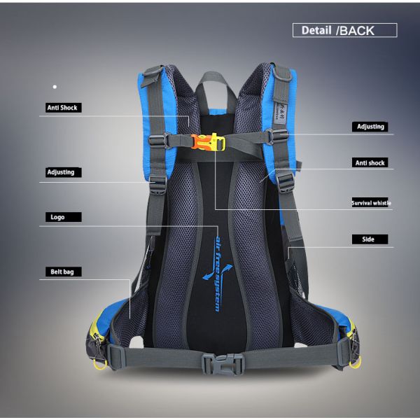 ODM Waterproof Hiking Backpack 30L Water Resistant Daypack Weekend