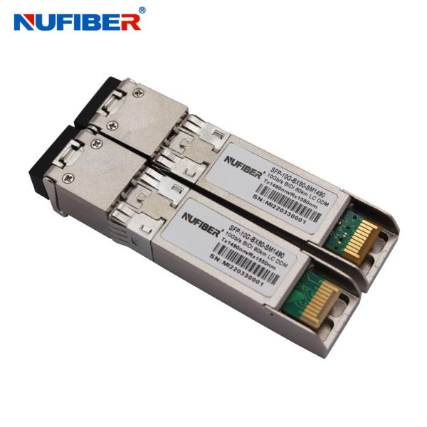 10G SFP+ WDM Transceiver 1490/1550nm 80km 10G BIDI Simplex SM 80km LC DOM compatible with Huawei Brand