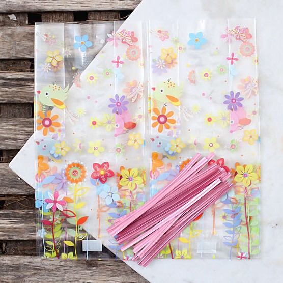High Quality Easter Clear Plastic Cellophane Candy Bag Bopp Cello Treat Bag