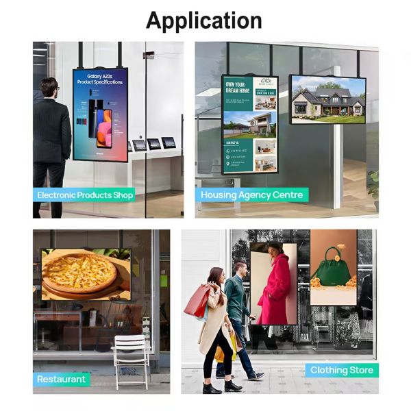 Ultra-Narrow 43 Inch Window High Brightness 2500Nits Advertising Players Lcd Display Screen Shop Facing Window Digital Signage